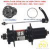 Moay ơ (Đùm) Hub Sau xe đạp Costtu Tiral 24 28 32 36 Lỗ - Phanh Đĩa 6 Ốc (Cối Nổ )