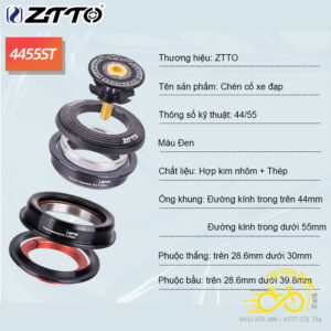 Chén cổ bát phốt thả bạc đạn xe đạp ZiTTO 4455ST 44/55mm