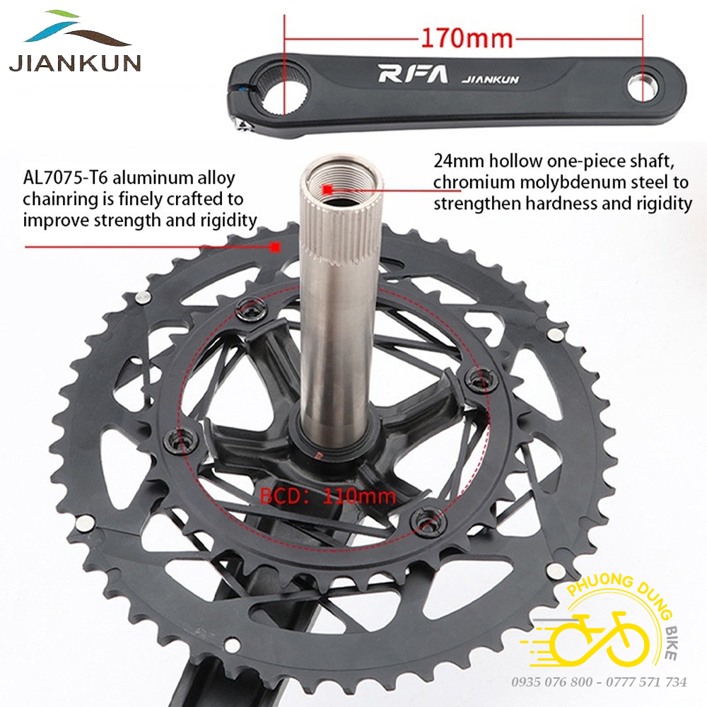 Đùi đĩa rỗng xe đạp JIANKUN RFA 34-50T (2)
