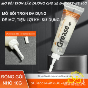 Mỡ bôi trơn bảo dưỡng cho cối líp Ratchet, Pawl hoặc vòng bi Ceramic xe đạp Grease 10G (Tuýp Trắng Cam)
