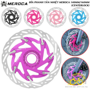 Đĩa phanh thắng Tản Nhiệt xe đạp MEROCA XR 140mm 160mm (Center Lock)
