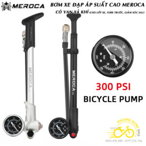 Bơm phuộc trước, giảm xóc sau, bơm lốp xe đạp MEROCA - Bơm áp lực cao 300psi