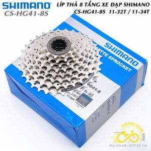 Líp thả líp 8 tầng xe đạp SHIMANO CS HG41 8S 11-32T / 11-34T - Fullbox Chính Hãng