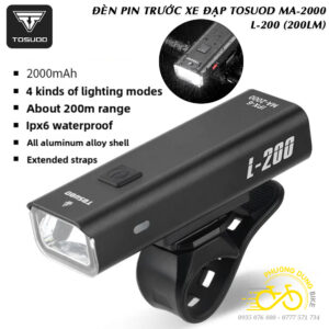 Đèn xe đạp - Đèn chiếu sáng hợp kim nhôm xe đạp TOSUOD MA-2000 L-200