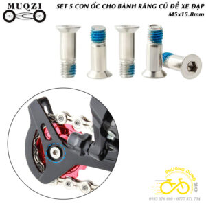 Set 5 Ốc vít Thép cho bánh đề xe đạp M5x15.8mm MUQZI